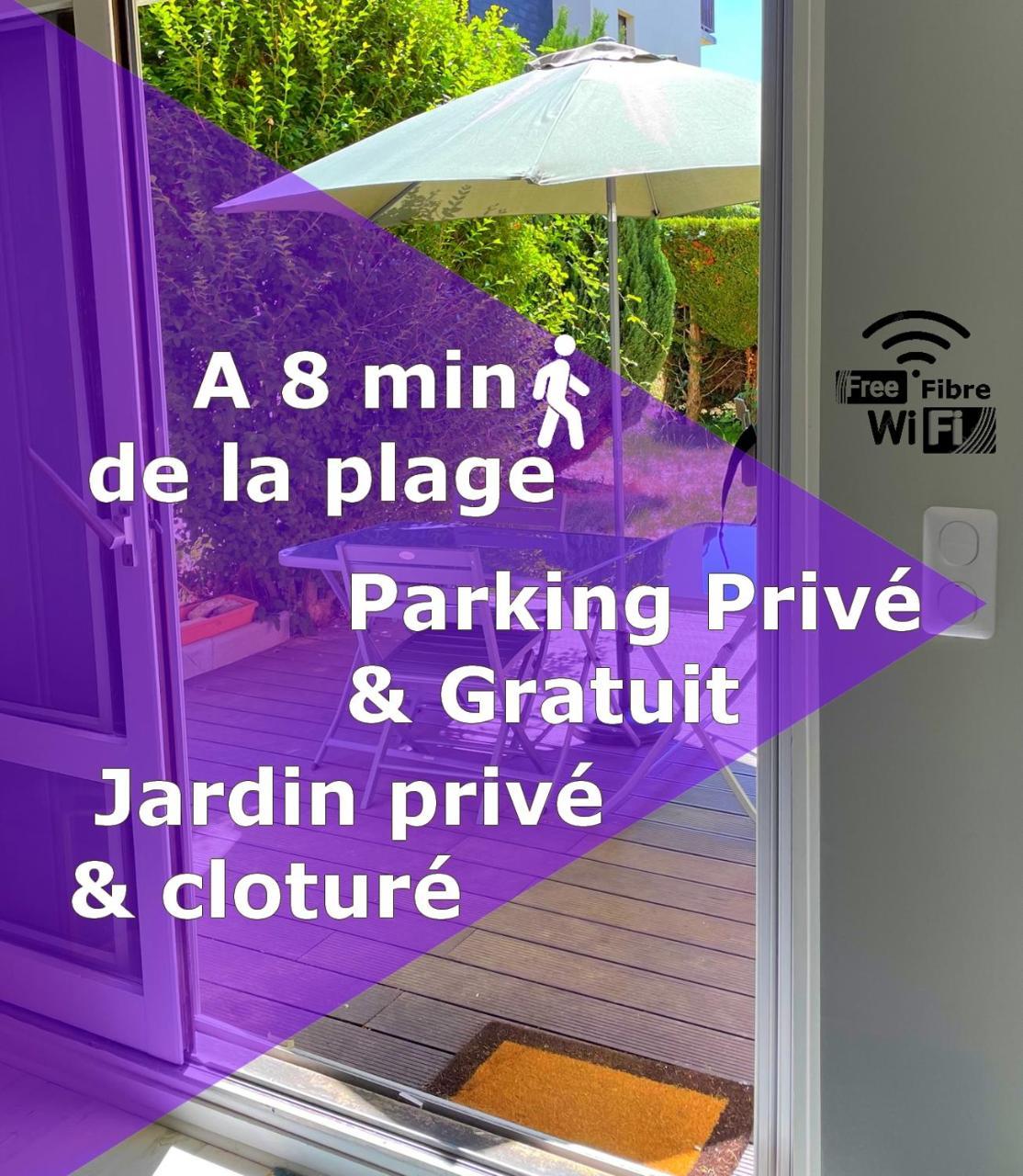 Studio Proche Plage - Parking Gratuit Et Prive - Terrasse Et Petit Jardin Cloture Курсёль-сюр-Мер Экстерьер фото